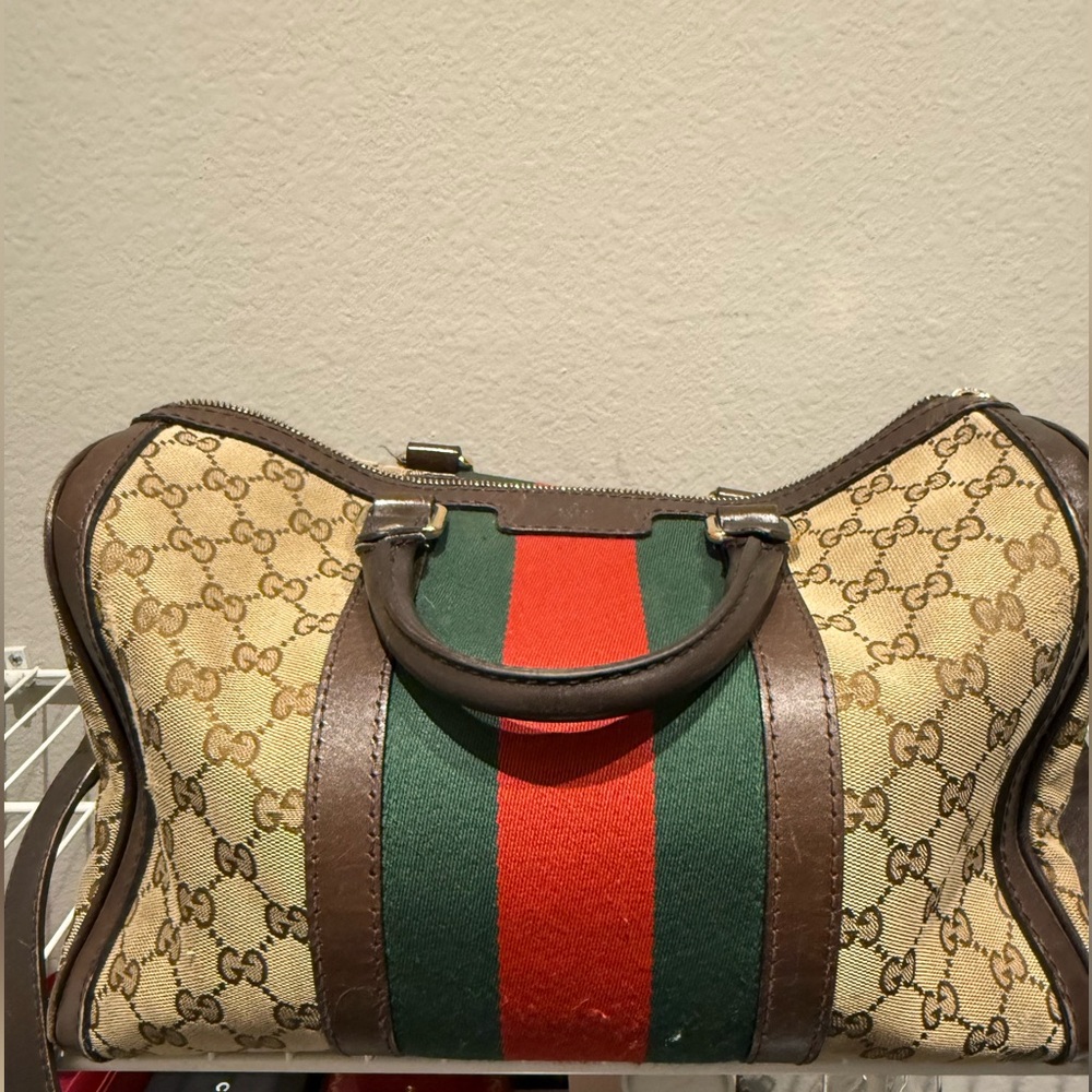 Authentic Gucci Ophidia medium bag top handles and leather strap
